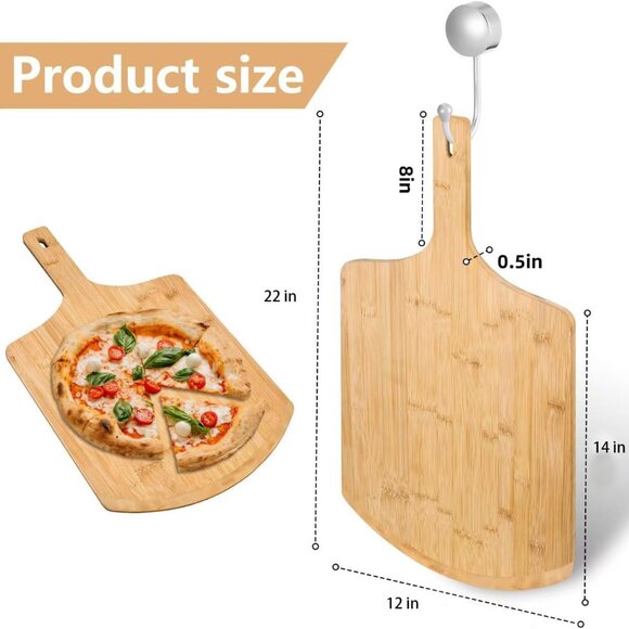 Large Wooden Pizza Peel - Picture 2 of 6